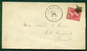 1892, 2¢ atado con elegante Solid Star cancelar, JAMAICA VT., EN MUY BUEN ESTADO+ - Imagen 1 de 1