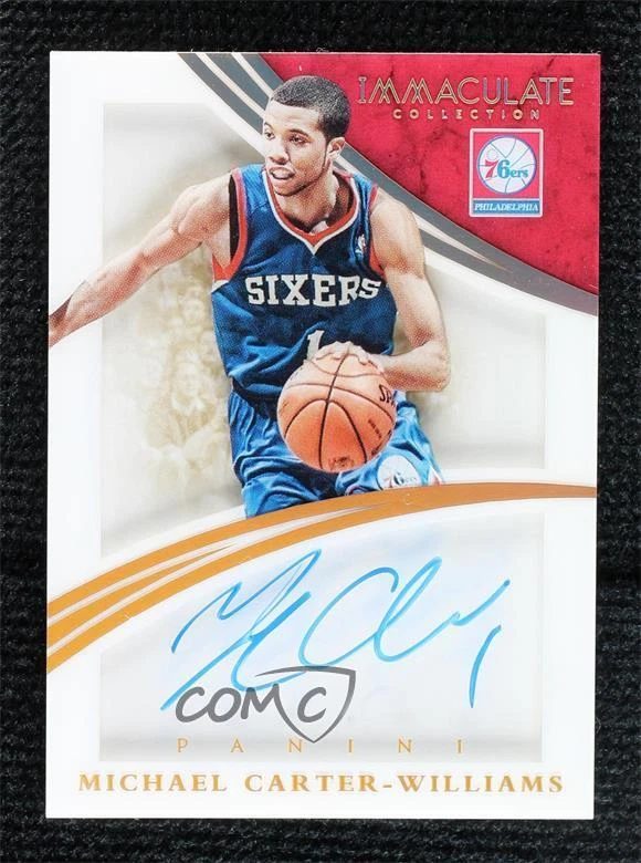 2014-15 Immaculate Shadowbox Signatures Gold 10/10 Michael Carter-Williams Auto
