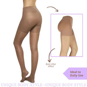 Damen High Waisted Po Lifter Strumpfhose Bauchkontrolle Gefüttert Pantyhose Lupo 5895 - Bild 1 von 8