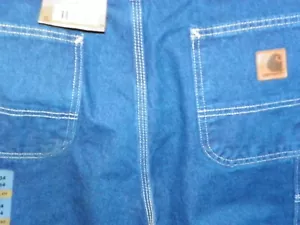 CARHARTT LOOSE ORIGINAL FIT WORK DUNGAREE 36 X 34 IRREGULAR WHITE STITCHING - Picture 1 of 8