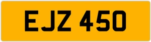 EJZ 450 E 3x3 DATELESS PRIVATE NUMBER PLATE EM EMM EMMA EVE EVA EUAN ERIC ELA ED - Picture 1 of 1
