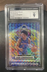 Cade Cunningham RC, Introductions-Mosaic #3 - 2021 Panini Mosaic - CGC 9 MINT - Picture 1 of 2