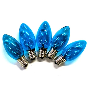 Holiday Bright Lights BU25C9X3-TBLA 130V 7W C9 Blue Christmas Light Bulbs 1 in. - Picture 1 of 1