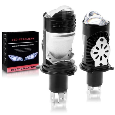 H4/9003 Mini Bi-LED Proyector Lente Faro Bombilla Hi-Lo Kit de Retrofit 100W 6000K Foto 1 de 4