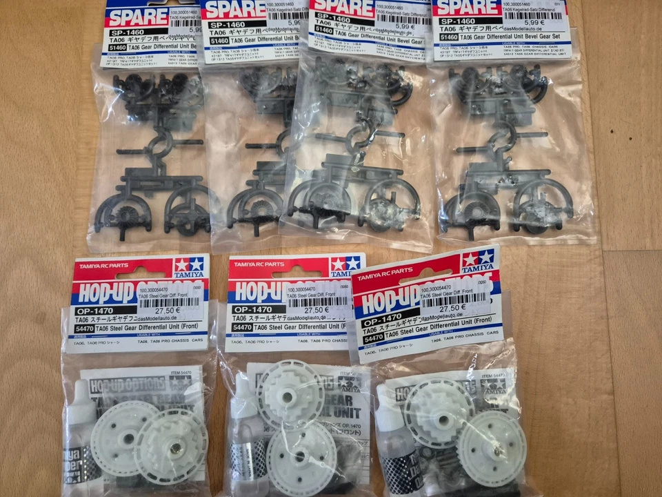 Tamiya TA06 Kegelrad-Satz Differenzial 51460 Steel Gear Diff. Front 54470 - Bild 1 von 1