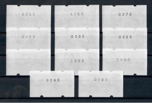 Bund BRD ATM 2.1.1 TS 2 Typ K, 11 Werte, davon 10 mit Nummern, postfrisch - Bild 1 von 2