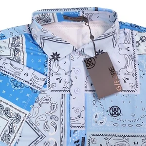 NEW G/FORE Paisley Bandana Golf Performance Polo Shirt Wicking Stretch Mens XL - Picture 1 of 5
