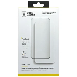 BodyGuardz Verre de Protection d'écran pour iPhone 13 Pro Max Trempé Anti-Rayures - Photo 1 sur 2