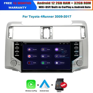 Unidad principal CarPlay GPS estéreo de radio de coche Android 12 9" para Toyota 4Runner 2009-2017 - Imagen 1 de 22