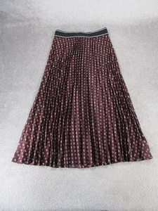 LOFT Skirt Womens Small Plum Raisin Bow Pleated Midi NEW - Picture 1 of 8