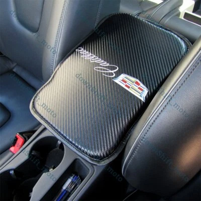 For NEW CADILLAC Carbon Fiber Car Center Console Armrest Cushion Pad Cover 1PCS - Image 1 of 4