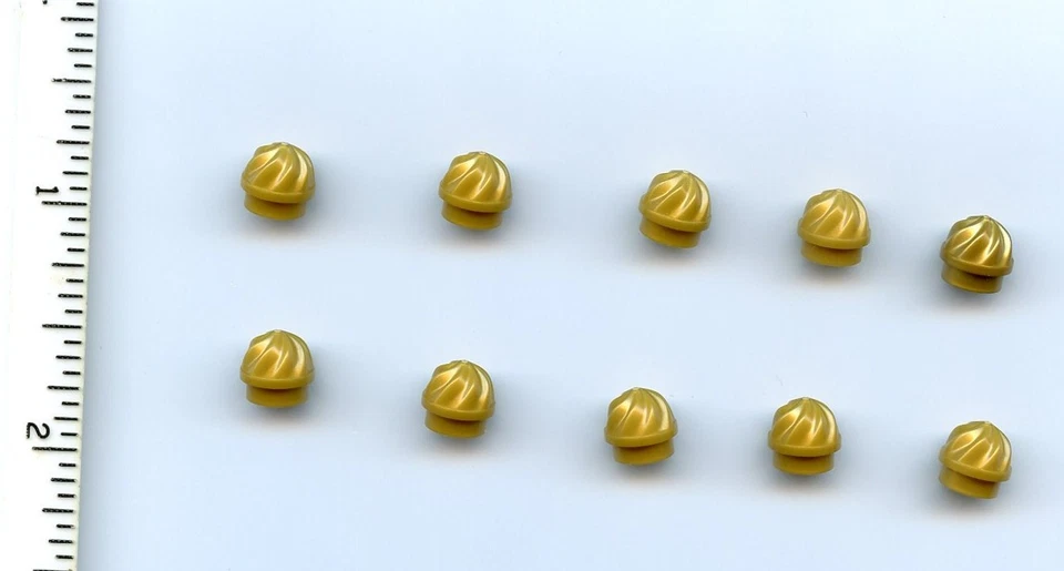 LEGO x 10 Placa de Oro Perla, Redonda 1 x 1 con Tapa Remolinada Disney Princess Friends Foto 1 de 1