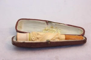 Alte Zigarettenspitze 19 jahrhundert, Holder - Meerschaum, Naturbernstein - Bild 1 von 7