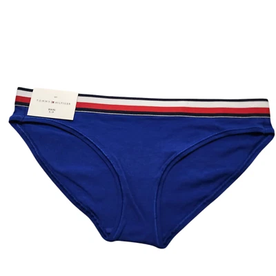 Tommy Hilfiger 女式时髦内衣内裤蓝色红色 S 码 — 第 1/4 张图片