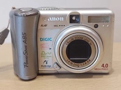 Цифровая камера Canon PowerShot A85 4 Мп 3-кратный оптический зум. Продается как неработающий. - Изображение 1 из 4
