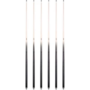 OKKO 1-Piece Pool Billiard House Bar Cue Sticks 57”, Screw-On Tip, Pack of 6 - Picture 1 of 9