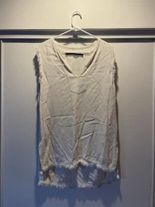 Blusa sin mangas fluida blanca talla 2 Raquel Allegra leer descripción - Imagen 1 de 13