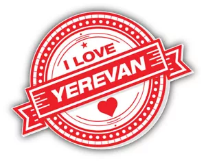 I Love Yerevan Travel Label Car Bumper Sticker Decal - Picture 1 of 1
