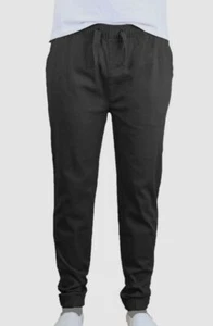 $48 Galaxy By Harvic Men's Black Stretch Twill Jogger Pants Size 2XL - Picture 1 of 2