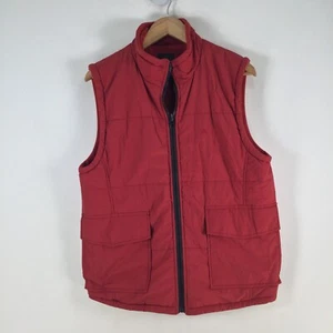 Colorado mens puffer vest jacket size L red reversible fleece/nylon 097240 - Picture 1 of 12