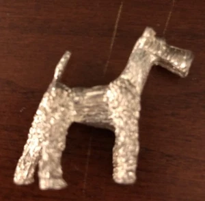 RARE STERLING SILVER AIRDALE TERRIER FIGURINE MINIATURE - Picture 1 of 3