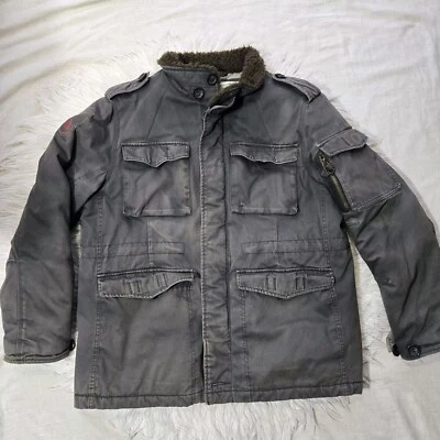 US Army Mens XL M65 Style Bomber Jacket Big Red One 1st Infantry Division Faded  - Image 1 of 4