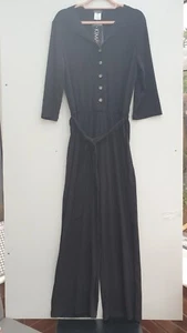 Kim & co Jersey Jumpsuit 3/4 Sleeve elasticated waist belt  new tag size large k - Picture 1 of 2