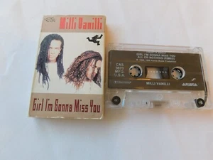 Girl I'm Gonna Miss You by Milli Vanilli Cassette Tape Single 1989 Arista Record - Picture 1 of 3