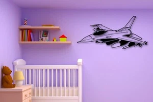 Wall Stickers Vinyl Decal Jet Fighter Aircraft for Kids Room Nursery (ig850)  - Picture 1 of 3
