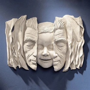 Design Toscano Child At Heart Wall Sculpture Old Man's Memory of Youth ~ NWOB - Picture 1 of 8