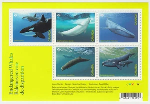Canada - #3327 Endangered Whales Souvenir Sheet - 2022 - MNH - Picture 1 of 1