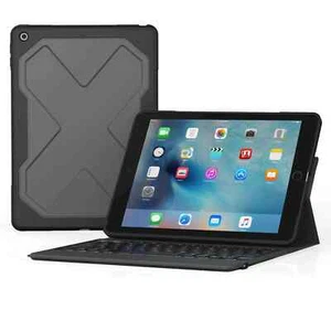 ZAGG Rugged Messenger Keyboard Filo Case for 9.7-inch iPad 2017 and 2018 QWERTY - Picture 1 of 8