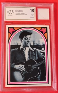 ELVIS PRESLEY 1978 DONRUSS CARD GRADED BECKETT BCCG 10 MINT+& HAIR STRAND RELIC - Picture 1 of 3
