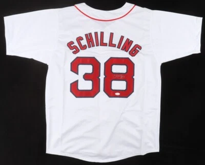 Curt Schilling Signed Boston Red Sox Jersey (JSA) 3xWorld Series Champ / Pitcher - Image 1 of 4