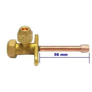 RUBINETTO VALVOLA TRE VIE 1/4 SAE CLIMATIZZATORE UNITA' ESTERNA - Imagen 1 de 1