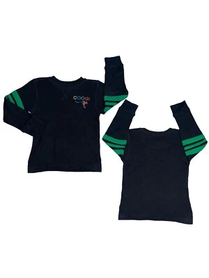 Coogi Sweater Boys size 5 / 6 Black Long Sleeve Waffle knit - Image 1 of 4