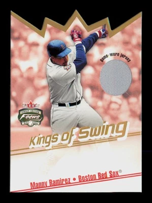 2002 Fleer Focus Jersey Edition #NNO Manny Ramirez Kings of Swing Game Used - Image 1 of 2