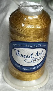 New Thread Art Thread 600 Meter 100% Spun Polyester #121 Light Gold - Picture 1 of 2