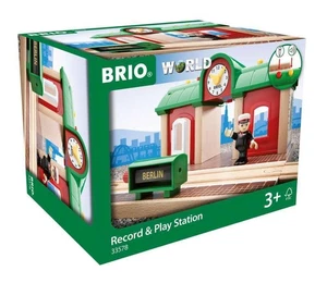 BRIO WORLD Record Place Estación Tren Juguete Riel de Madera 33578 198 - Imagen 1 de 8