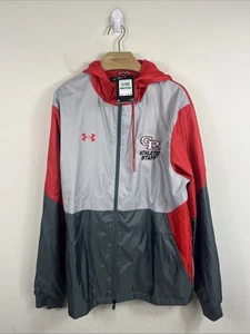Under Armour Men’s Team Legacy Windbreaker Jacket Red / Gray  1359386 NWT (Logo) - Picture 1 of 9