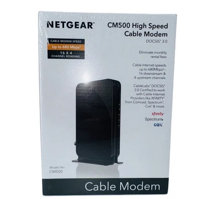NEW SEALED Netgear CM500 High Speed Cable Modem DOCSIS 3.0 680mbps Xfinity Cox - Image 1 of 4
