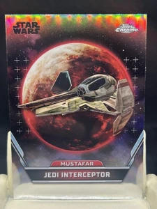JEDI INTERCEPTOR 2024 Topps Chrome Star Wars Hyperspace #82 REFRACTOR Mustafar - Picture 1 of 2