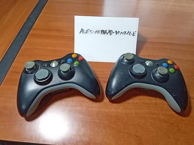 Lot of 2: OEM Microsoft XBOX 360 Wireless Controller - Matte Black *TESTED* - Image 1 of 4