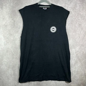 Vintage UAW All American Tank Top Mens XL Black Sleeveless Training Crew Jensen - Picture 1 of 9