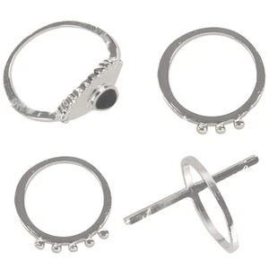 Mode 6 Stck./Set Geometrisches Muster Ring Set Böhmisch Einfach Weiblich Schmuck 5826 - Bild 1 von 19