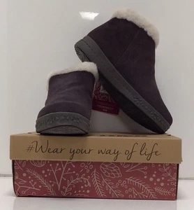 MUK LUKS Boots Women’s  Suede Street West End Wool Blend Ankle In Brown Size 10 - Picture 1 of 6