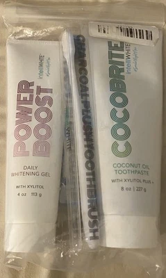 IntelliWHITE Cocobrite Toothpaste 8oz + Power Boost Whitening Gel 4oz + Charcoal - Image 1 of 2
