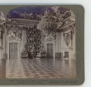 Thronsaal Königspalast Berling Germany Underwood Stereoview - Bild 1 von 2