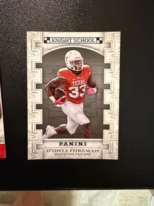 2017 PANINI FOOTBALL NFL KNIGHT SCHOOL INSERT CARD TEXANS D'ONTA FOREMAN #KNS-DF - Picture 1 of 1