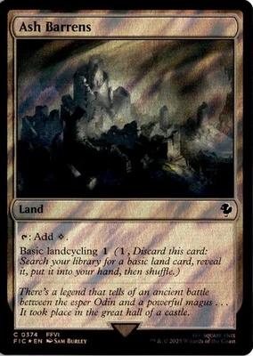MTG FIC Commander: FINAL FANTASY Ash Barrens (Surge Foil) C 374 NM Scan Pack Fre - Image 1 of 2